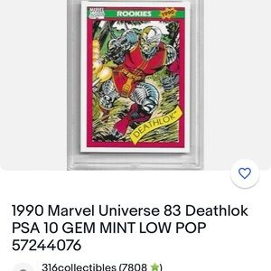Rookies deathlok marvel 83 trading card collectable